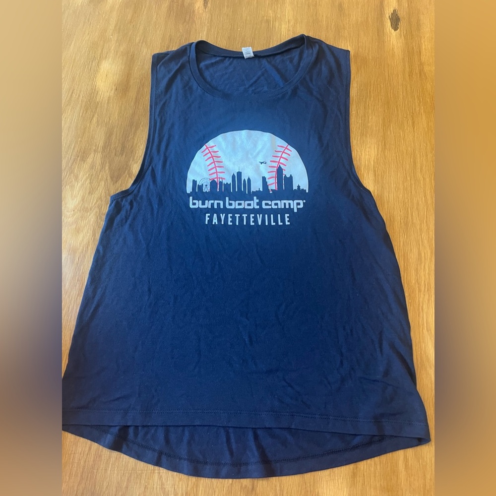 Burn Boot Camp (Fayetteville) tank // size Med // navy // used // sold as-is